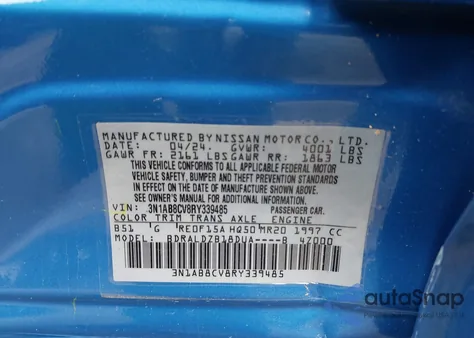 2024 Nissan Sentra Sv from USA, damaged, VIN 3N1AB8CV8RY339485